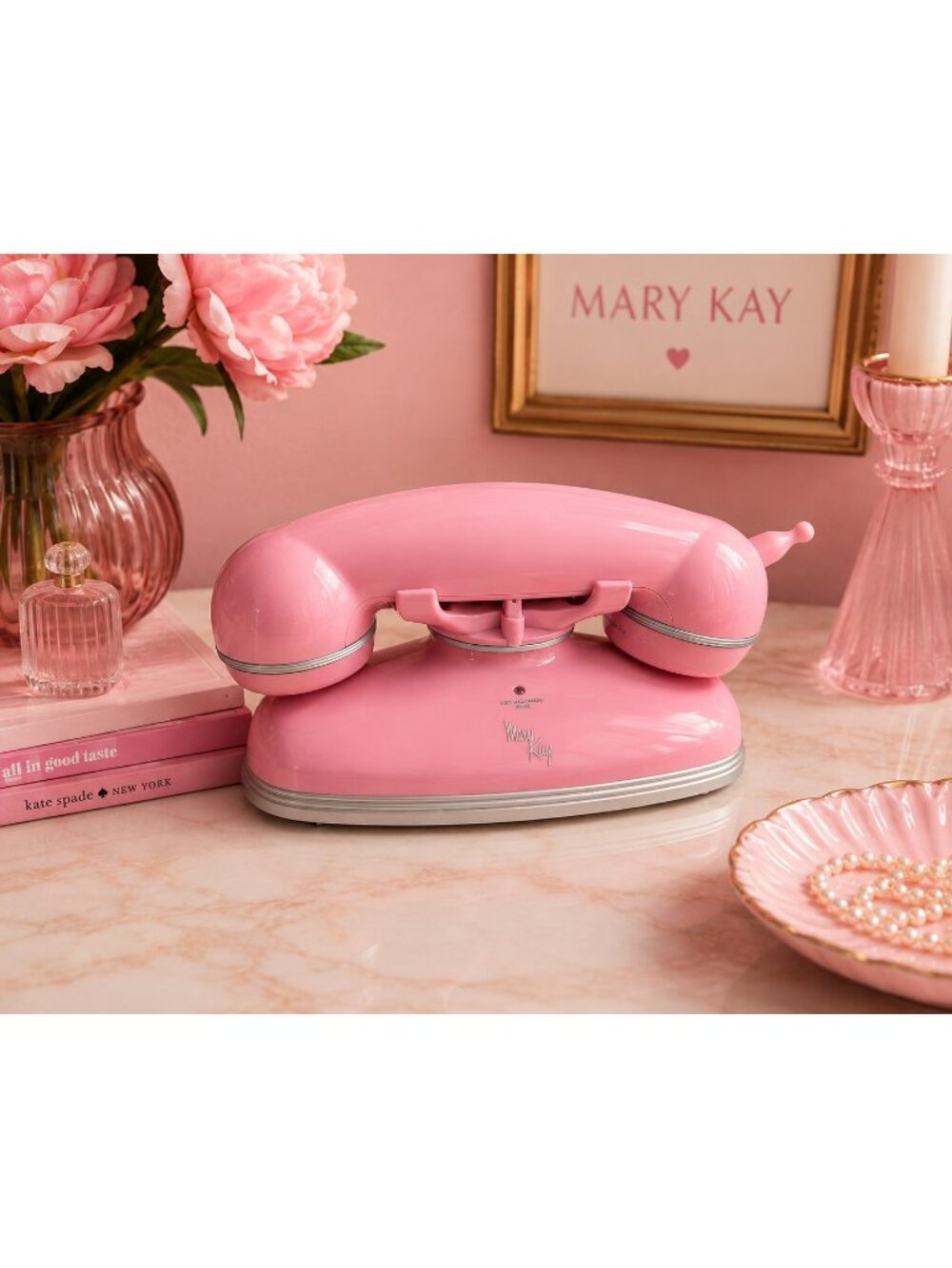 UNTESTED Mary Kay Consultant Vintage Bubblegum Pink Cordless Telephone